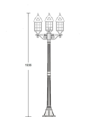 Светильники садово-парковые серии Cadiz-3 (193см) (копия)