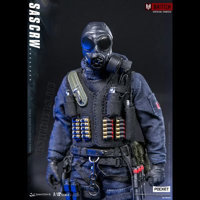 Британский спецназ САС - Коллекционная фигурка 1/12 POCKET ELITE SERIES: SAS CRW Breacher (PES002) - DAMTOYS