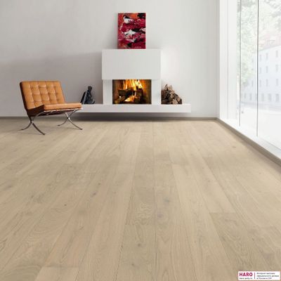Паркетная доска Haro Дуб Песочно-Серый Маркант 535449 1-пол масло-лак