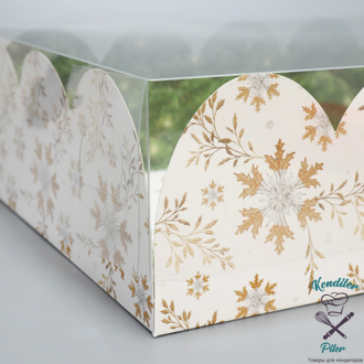 Коробка подарочная с PVC крышкой «Счастья в новом году», 20 × 30 × 8 см