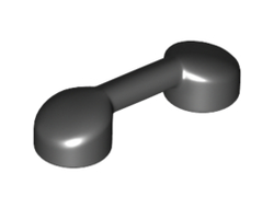 Bar 1 x 3 with 2 Stud Receptacles Radio Handle / Telephone Handset, Black (6190 / 4224675 / 6151289 / 619026)
