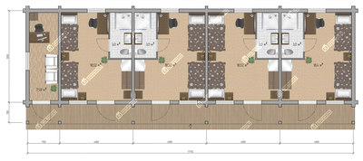 Гостиница из профилированного бруса "Казань", 82 м2