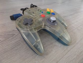 ASCII Турбо контроллер для Nintendo N64 (Made in Japan) (Прозрачно - синий)