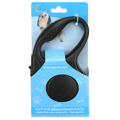 Поводок-рулетка для собаки 5м, max вес 15кг, пластмассовый корпус 15х11х3см, цвета микс