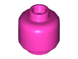 Minifigure, Head Plain - Hollow Stud, Dark Pink (3626c / 6029725 / 6368254)
