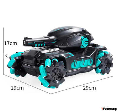 Танк на радиуправлении с гидрогелевыми пульками Fighter Гидротанк 4WD Синий
