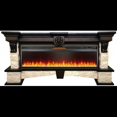 Линейный электрокамин Ричард BL с очагом Vision 60 Led