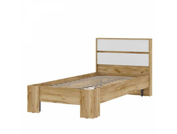 Спальня ХЕЛЕН - Кровать КР 01 Дуб Крафт золотой/Белый Шагрень