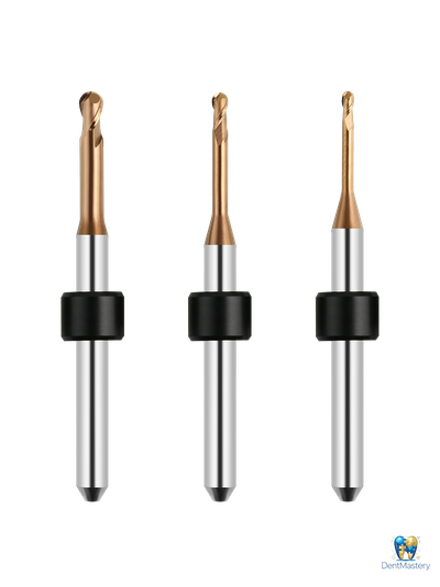 Фрезы XTCERA для обработки титана и кобальт-хрома (Ti/CoCr) — диаметры 1.5, 2.0, 3.0 мм | CAD/CAM инструменты для металлообработки