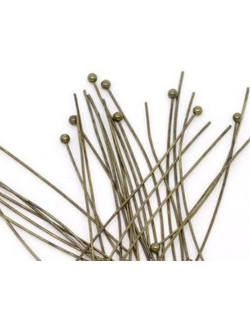 Пины с шариком, 5 см, бронза