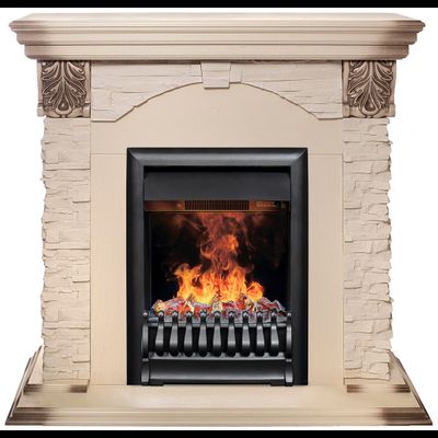 Электрокамин Dublin Lux WT с очагом 3D Oregan