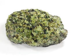 Хризолит (Перидот, Оливин), кристаллы на породе, США (60*42*29 мм, 109 г) №38099