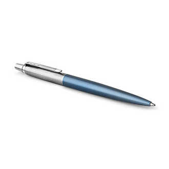 Набор: 2 шариковые ручки PARKER "Jotter Waterloo Blue CT"/"Stainless Steel CT", с блокнотом, синие, 2062782