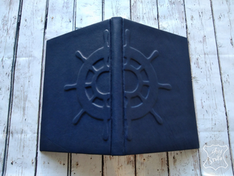 морской ежедневник, мужской ежедневник, ежедневник для моряка, подарок мужчине, кожаный ежедневник