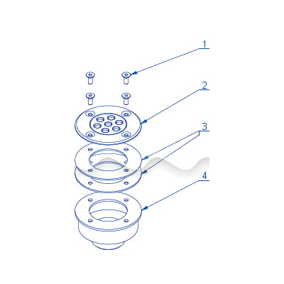 Форсунка универсальная стеновая Акватехника 1 1/2" с боковой подачей 300 мм