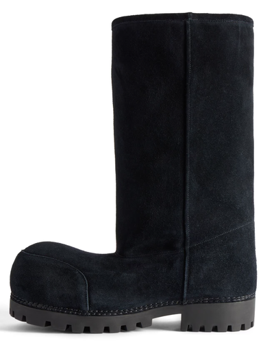 Balenciaga Alaska Fur High Boot Black