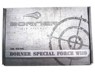 Пистолет пневматический Borner W119 (Glock 17), калибр 4,5 мм, 3 Дж