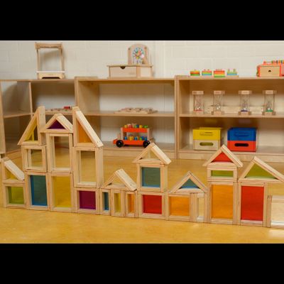 Радужные блоки с зеркалами (51 шт)