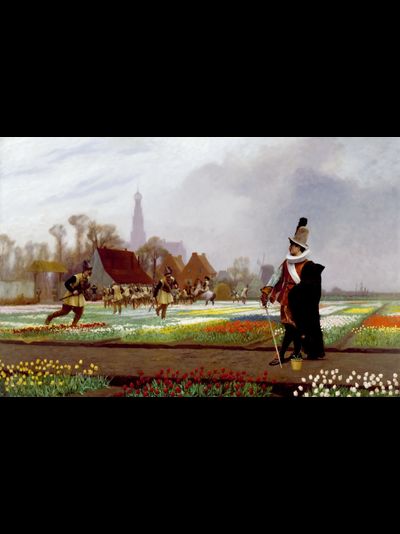 Картина обогреватель, репродукция Жан-Леона Тюльпаномания