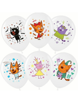 Шар с рисунком три кота