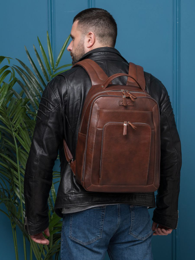 Кожаный рюкзак Montemoro Premium brown (арт. 3044-53)