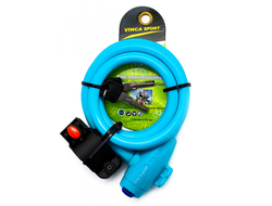 Замок велосипедный 12*1200мм, Vinca Sport (голубой)