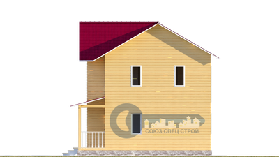 ДЖ-16 ГАБАРИТНЫЕ РАЗМЕРЫ: (7Х9М) 2 ЭТАЖА, ОБЩАЯ ПЛОЩАДЬ: 123,5М²