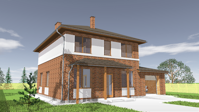 Двухэтажный дом с четырьмя спальнями 245м² (S18)