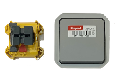 Выключатель 1-кл IP55 механизм, серый - Legrand 069511L