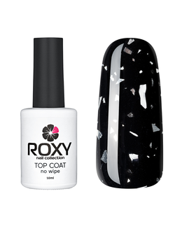 Топ без липкого слоя с серебряной поталью - TOP COAT no wipe Silver Potal Т10 (10 ml)