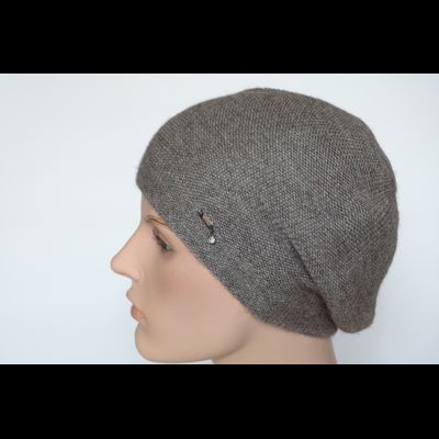 Ореховый берет из альпака и шелка Vizio Италия 7000