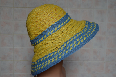 Vizio Италия 5710 FF3  шляпа женская широкополая желтая
