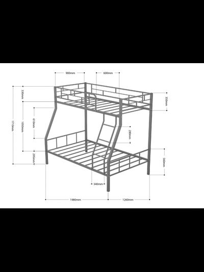 Двухъярусная кровать Раута слоновая кость