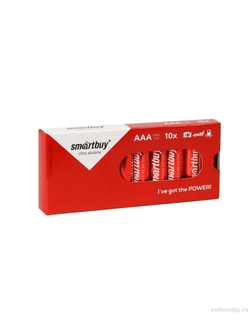 Батарейка алкалиновая Smartbuy LR03/10B (10/400) (SBBA-3A10B)