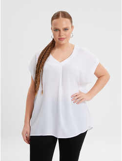 Топ белый с угловым вырезом