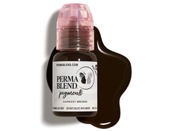 (УЦЕНКА) "Darkest Brown" - Пигмент для татуажа бровей Perma Blend (США)