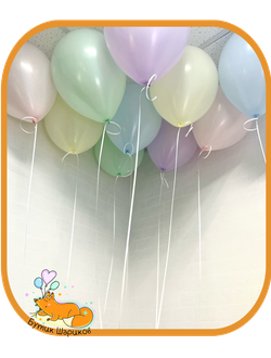 10 ШАРИКОВ ВСЕХ НЕЖНЫХ ЦВЕТОВ "МАКАРУНС"