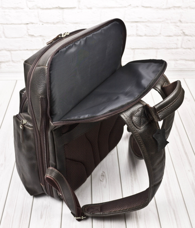 Кожаный рюкзак Bertario brown (арт. 3102-04)