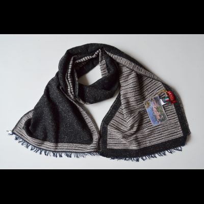 Черный с серым шарф Vizio Италия 6202 SS