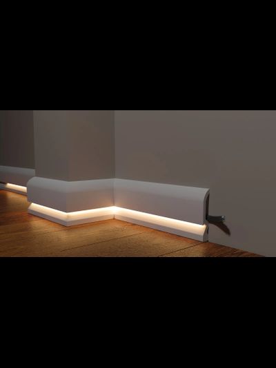 Напольный плинтус Decor-Dizayn DD700, для покраски, влагостойкий, ударопрочный, 2 метра