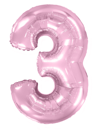 Фольгированная цифра - Розовая матовая