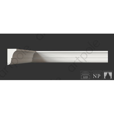 Карниз гладкий SKT22