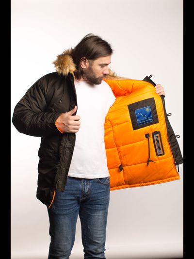 Куртка HUSKY CLASSIC BELUGA/ORANGE