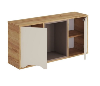 Полка навесная ПН-001 РИЧ Миндаль/Глиняный серый (Стиль)