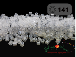 Toho Hexagon 11/0 - 5г - 141 ГЛЯНЦЕВЫЙ БЕЛЫЙ С ЖЕМЧУЖНЫМ БЛЕСКОМ