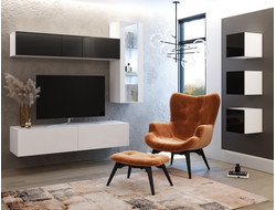 ГОСТИНАЯ СОЛО (белый глянец, чёрный глянец), 2000*1200*400