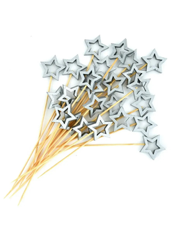 Пика бамбуковая Большая звезда, 12 см, 100 штук /1/40/ НОВИНКА АКЦИЯ