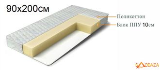 Купить матрас поролоновый 90х200см