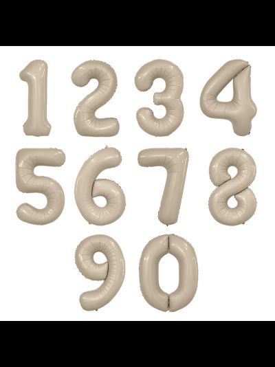 Фольгированные цифры крем