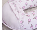 Подушка для беременных U 340 см с шариками антистресс + наволочка на молнии цвет Клубничное мороженое